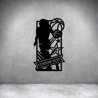 Female Basketball with Custom Text
