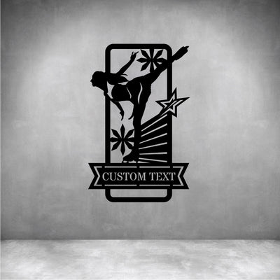 Figure Skating with Custom Text