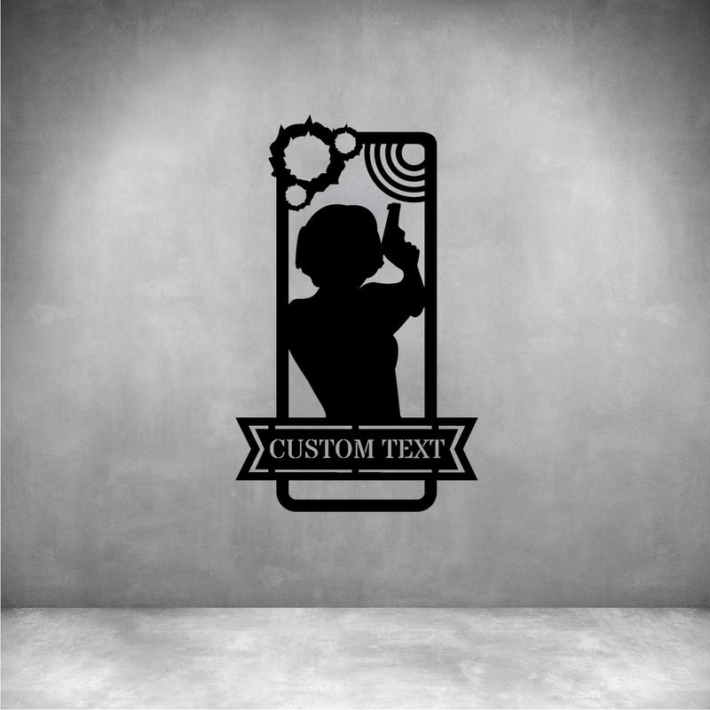 Female Shooting with Custom Text