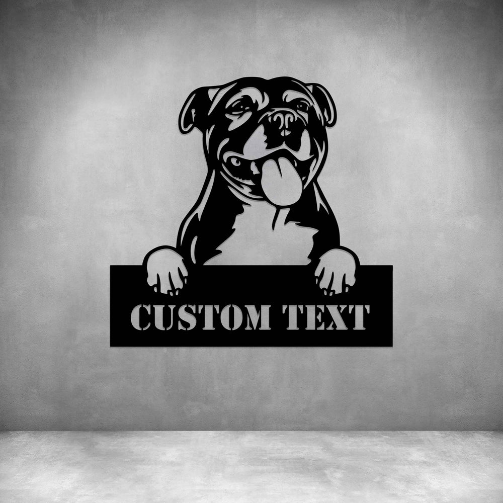 Staffordshire Bull Terrier with Custom Text