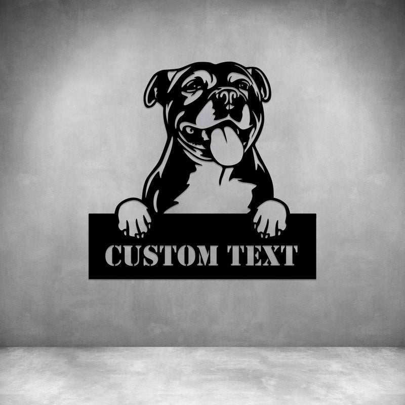Staffordshire Bull Terrier with Custom Text