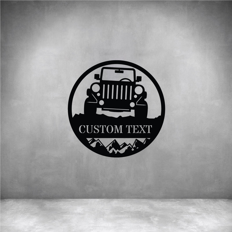 Jeep with Custom Text