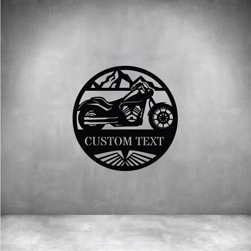 Motorbike with Custom Text