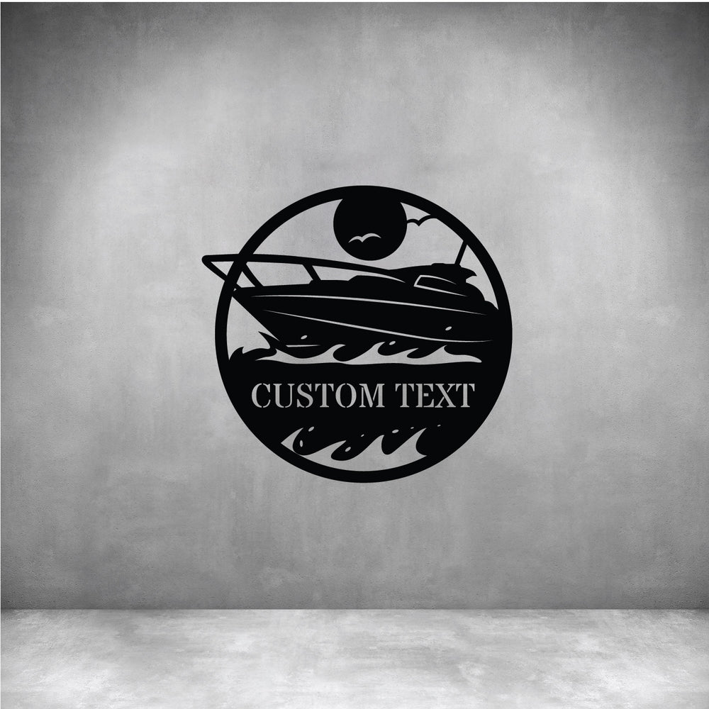 Boat with Custom Text