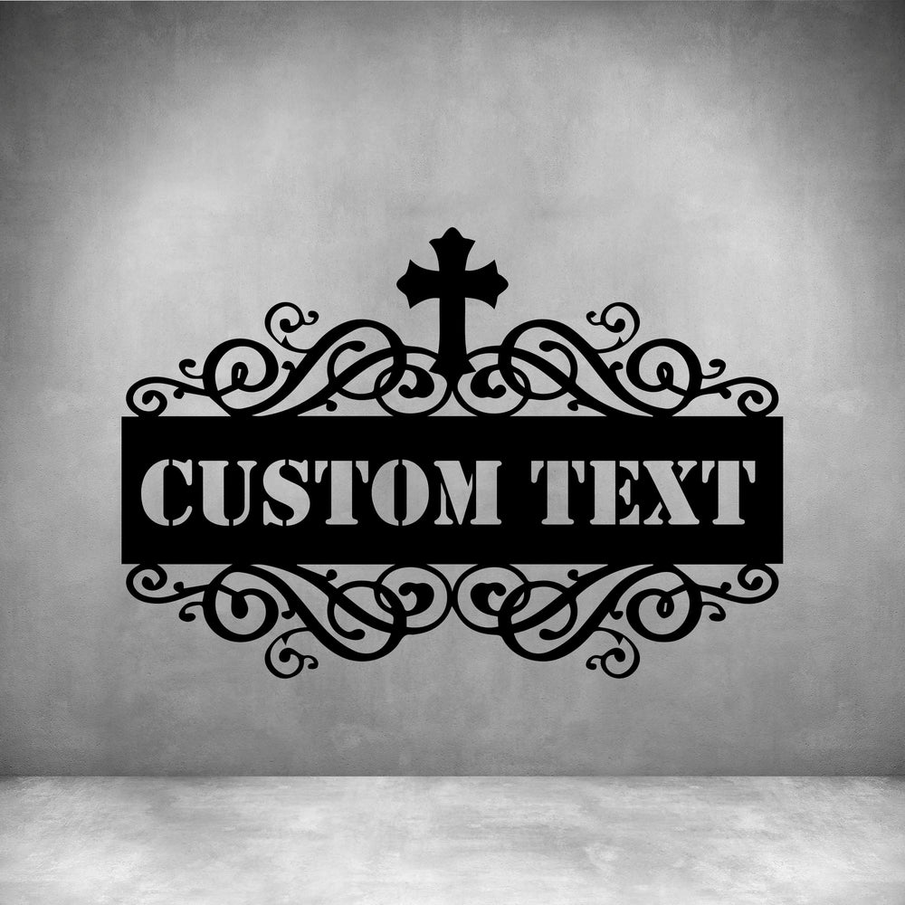 CROSS WITH CUSTOM TEXT