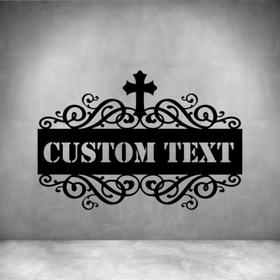 CROSS WITH CUSTOM TEXT