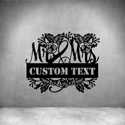 MR AND MRS 3 WITH CUSTOM TEXT