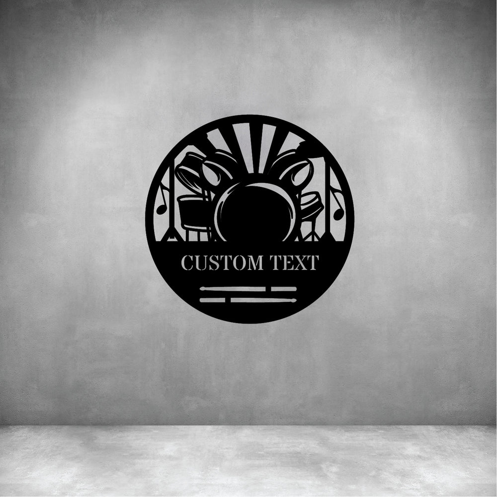 Drum Set with Custom Text