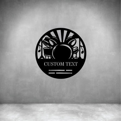 Drum Set with Custom Text