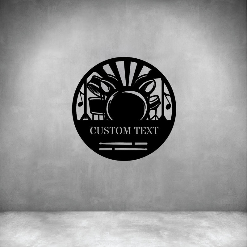 Drum Set with Custom Text