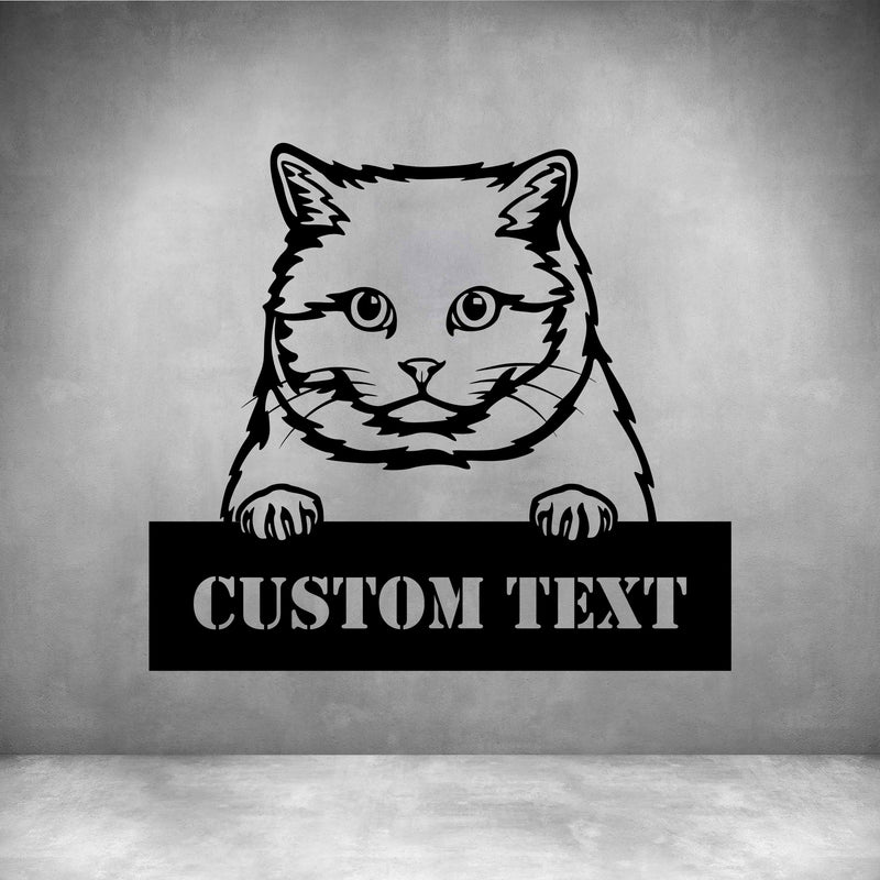 British Shorthair with Custom Text