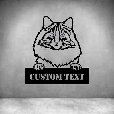 Norwegian Forest Cat with Custom Text