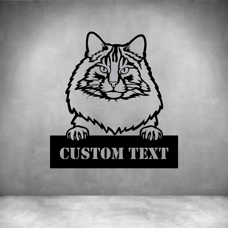 Norwegian Forest Cat with Custom Text