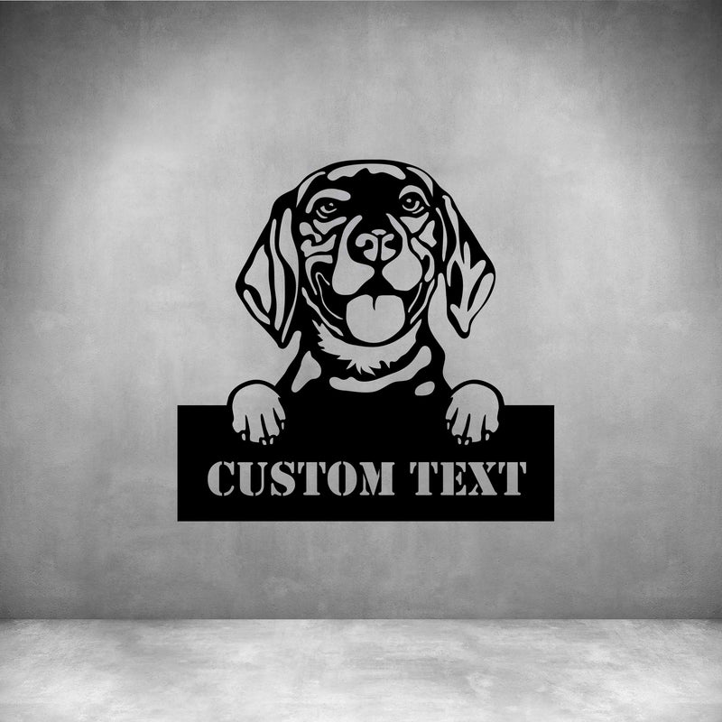 Beagle with Custom Text