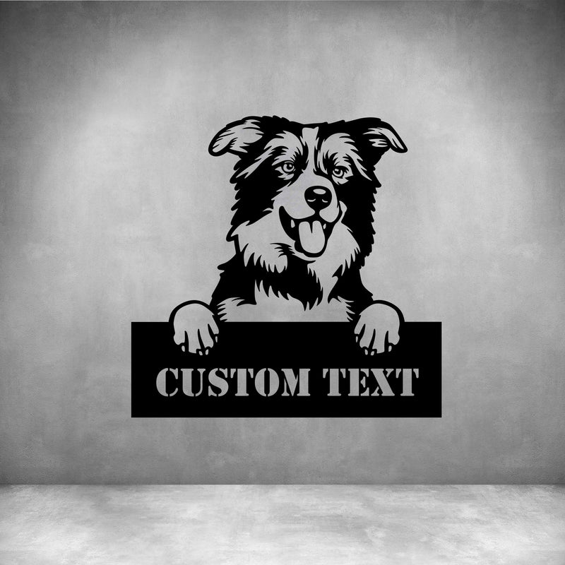 Border Collies with Custom Text