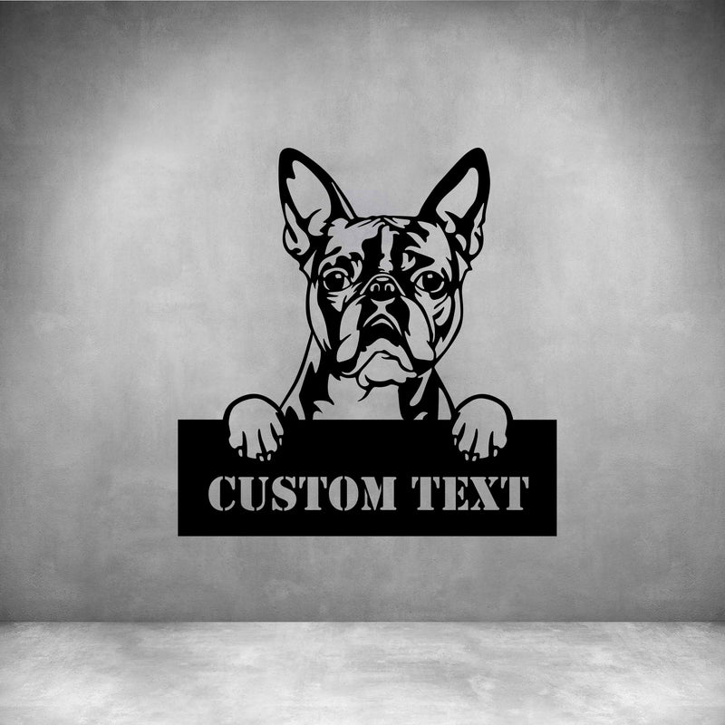 Boston Terrier with Custom Text