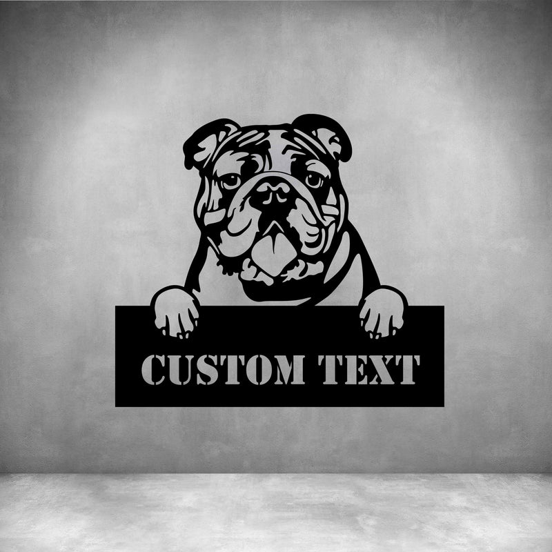 Bulldog with Custom Text