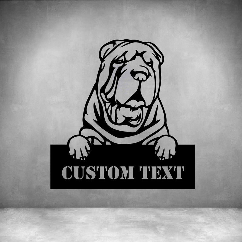 Chinese Shar-Pei with Custom Text