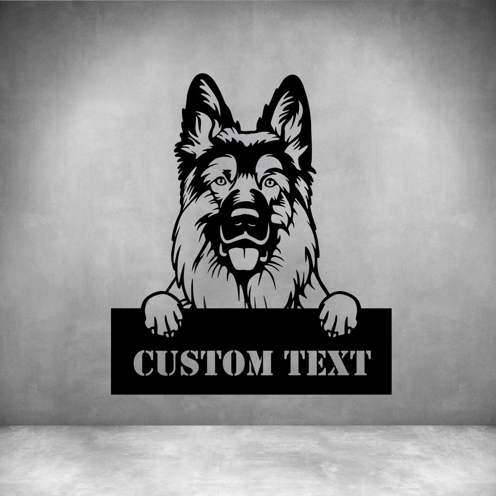 German Shepherd Dogs with Custom Text