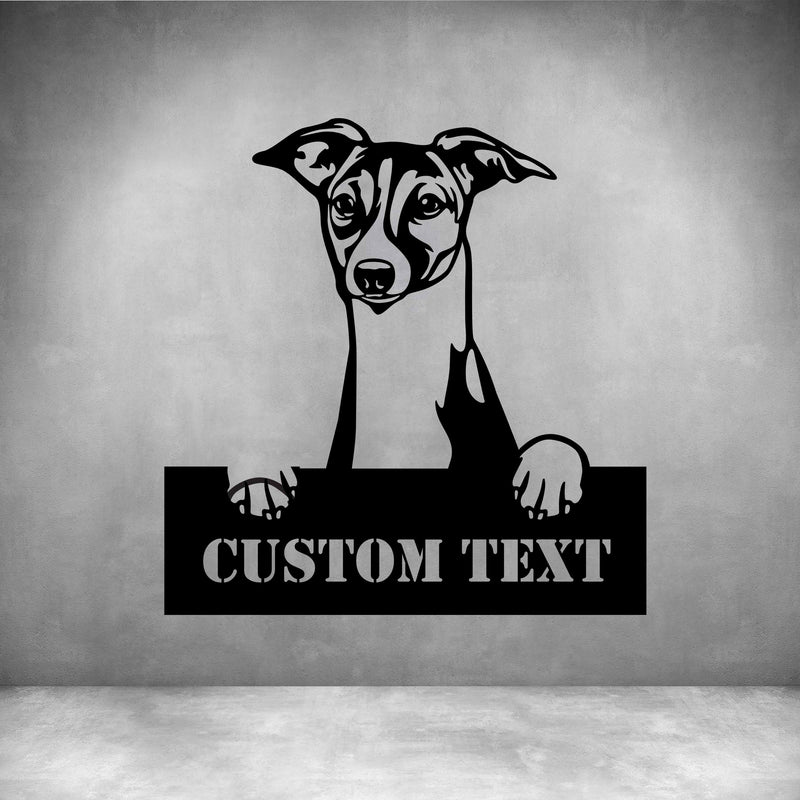 Italian Greyhounds with Custom Text