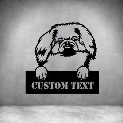 Pekingese with Custom Text