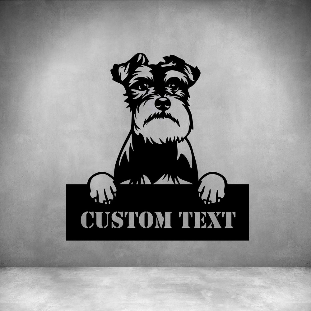 Schnauzer with Custom Text