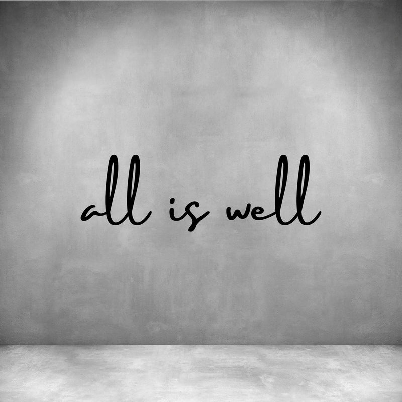 All is well