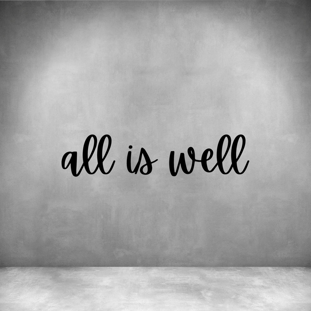 All is well