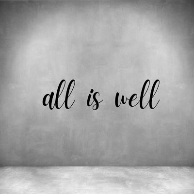 All is well