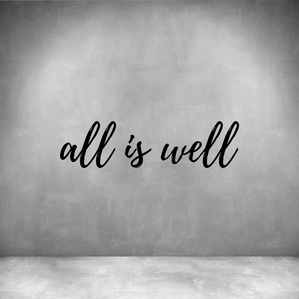 All is well