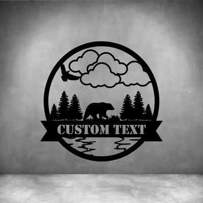 Bear at Lake with Custom Text - Design11