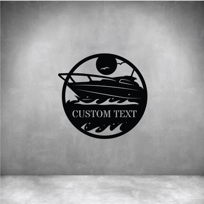 Boat with Custom Text - Design11