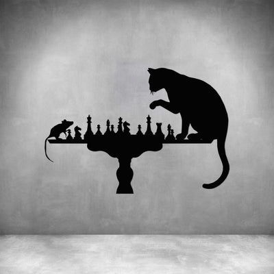 Cat & Mouse playing Chess - Design11