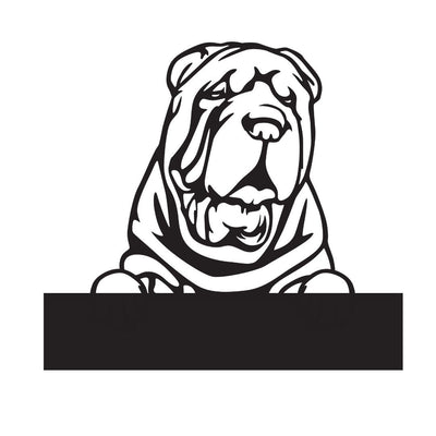 Chinese Shar - Pei with Custom Text - Design11