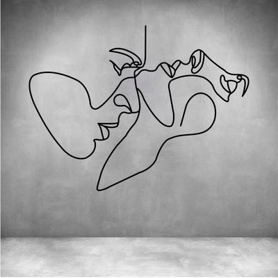 Couple Love One Line Drawing - Design11
