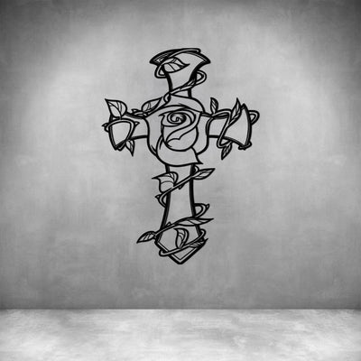 Cross Entangled in Rose Branch - Design11