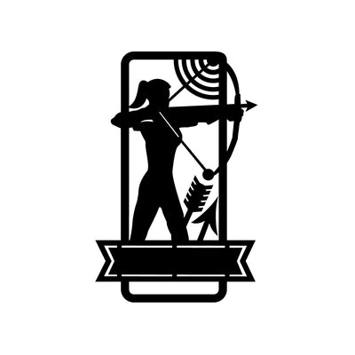 Female Archery with Custom Text - Design11