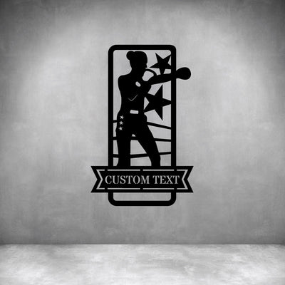 Female Boxing with Custom Text - Design11