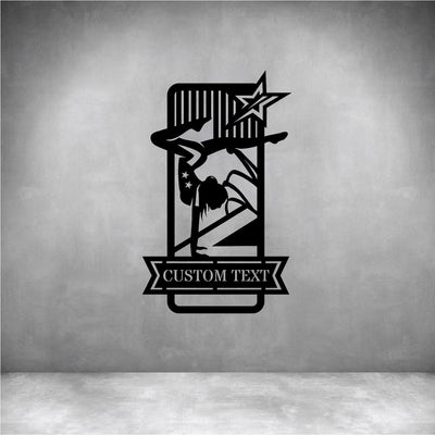 Female Gymnastics with Custom Text - Design11