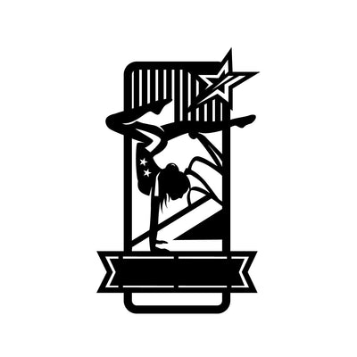 Female Gymnastics with Custom Text - Design11