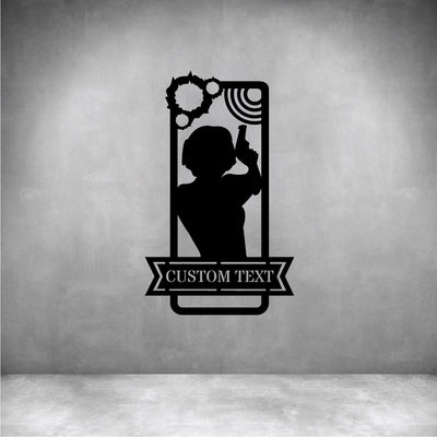 Female Shooting with Custom Text - Design11