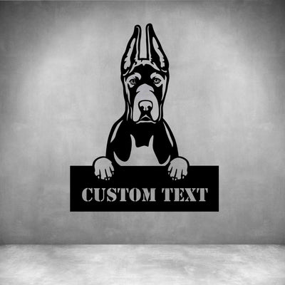 Great Dane Cropped Ears with Custom Text - Design11