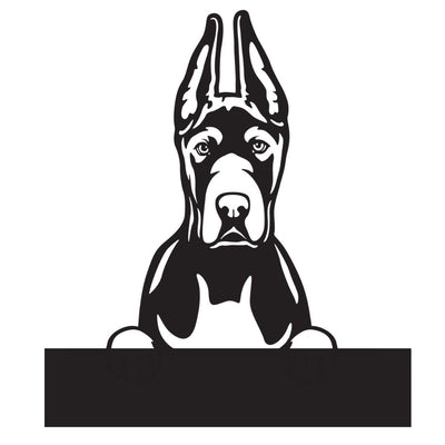 Great Dane Cropped Ears with Custom Text - Design11