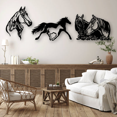 3 PIECE HORSES