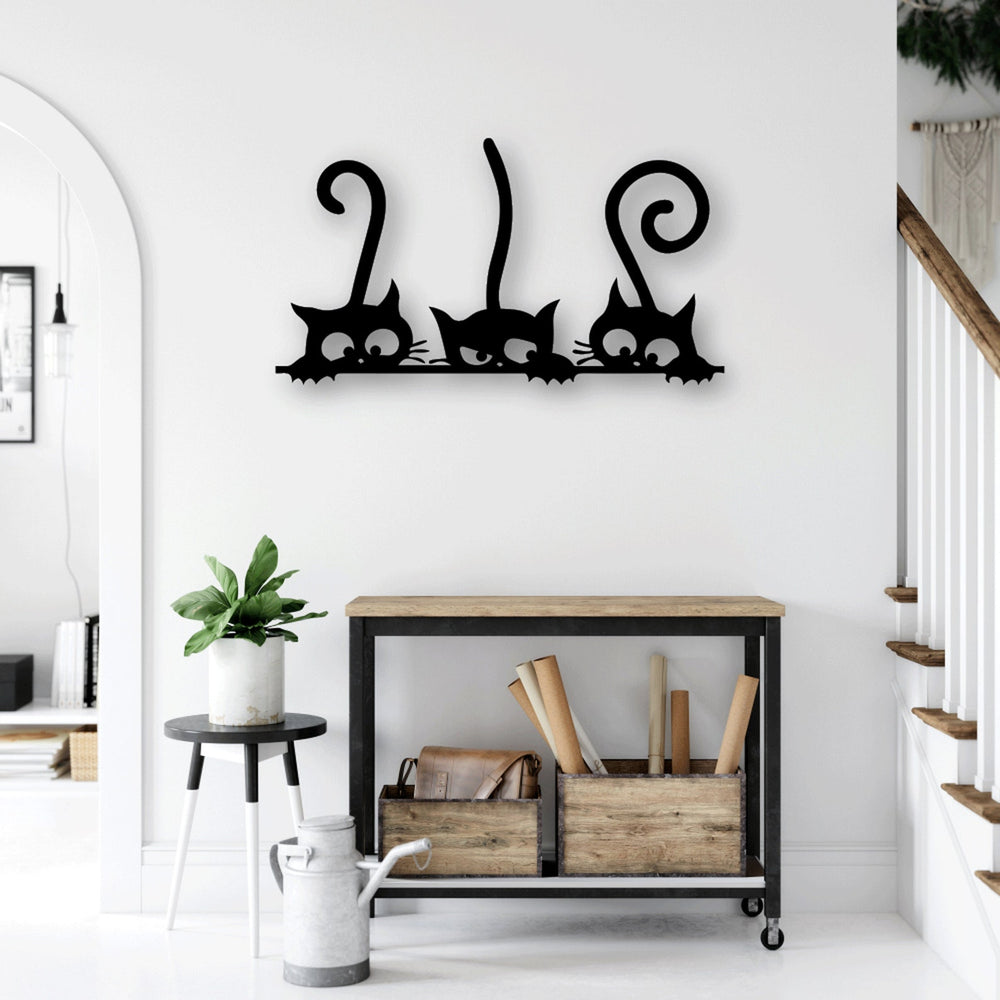 3 PEEKING CATS