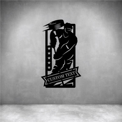 Male Ice Hockey with Custom Text - Design11