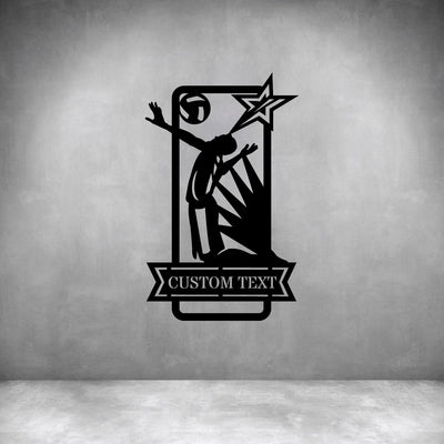 Male Volleyball with Custom Text - Design11