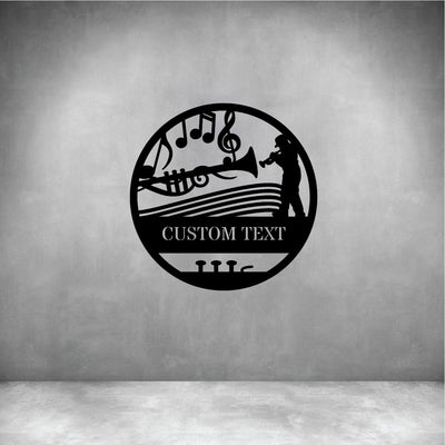 Man Playing Trumpet with Custom Text - Design11