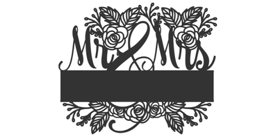 MR AND MRS 3 WITH CUSTOM TEXT - Design11