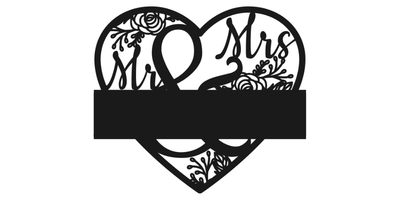 MR AND MRS WITH CUSTOM TEXT - Design11